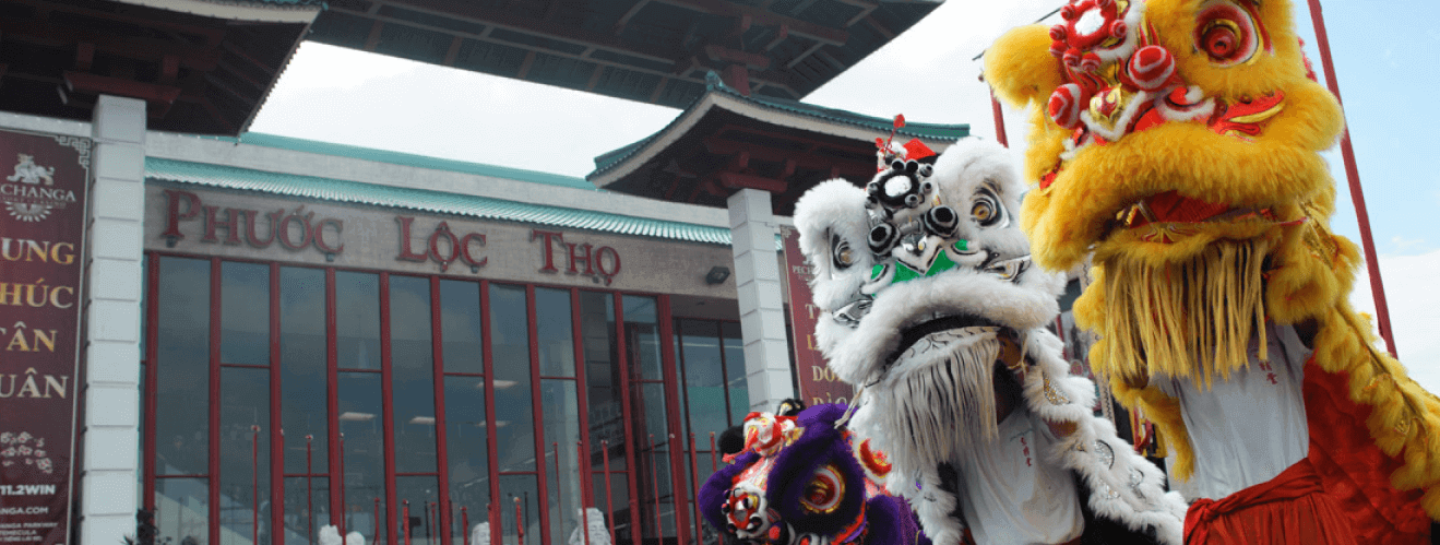 Asian Garden Mall Tet New Year lion dance event