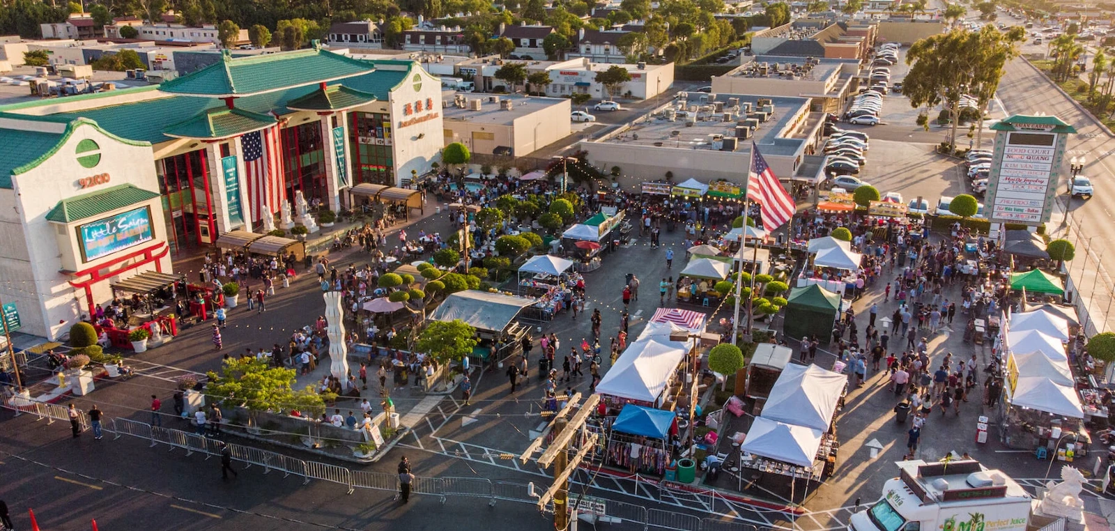 Aerial View of Asian Garden's Annual Night Market