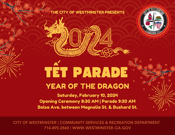 City of Westminster 2024 Annual Tet Parade flyer